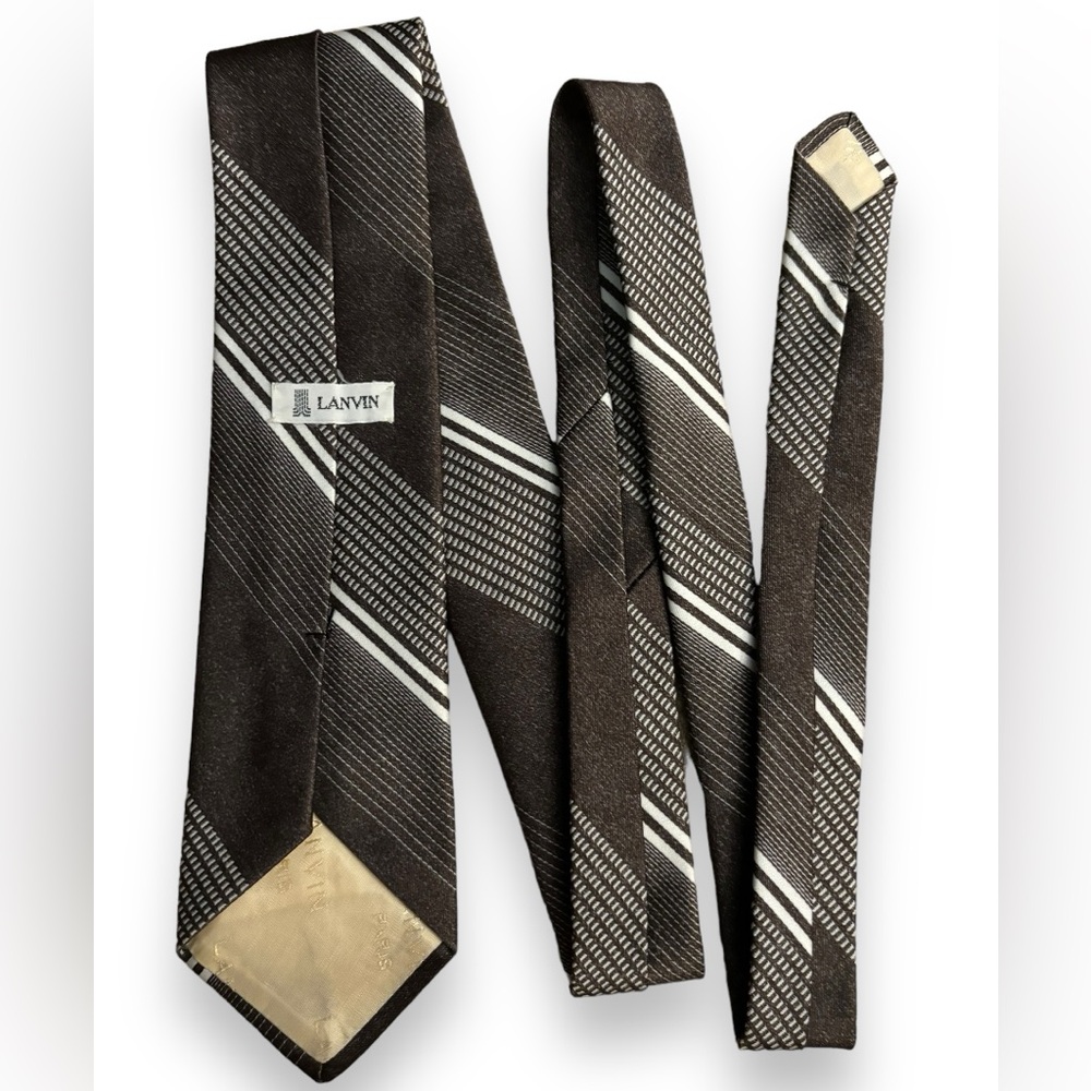 Lanvin Multicolor Diagonal Striped Traditional Tie - image 3